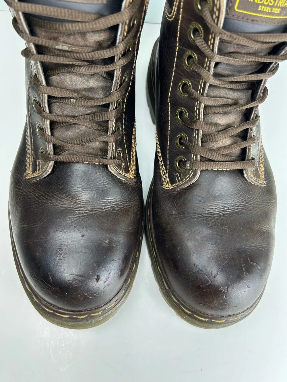 Dr Doc Martens Winch EW Industrial Brown Leather Steel Toe ASTM Safety Boot EU42
